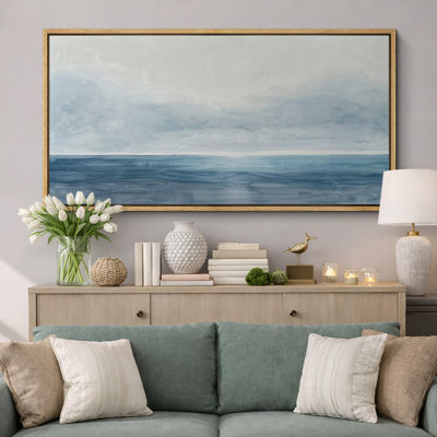 «Minimal Landscape Tranquil Horizons The Calm Of A Seascape», reproduction d'art sur toile