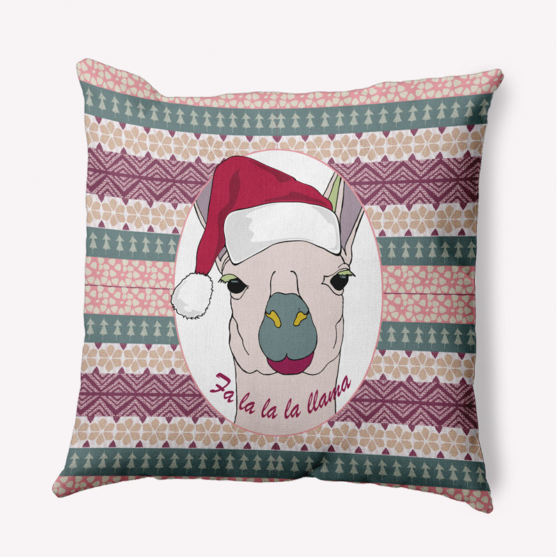 Coussin décoratif géométrique intérieur / extérieur en polyester, 20 po x 20 po, Blanc