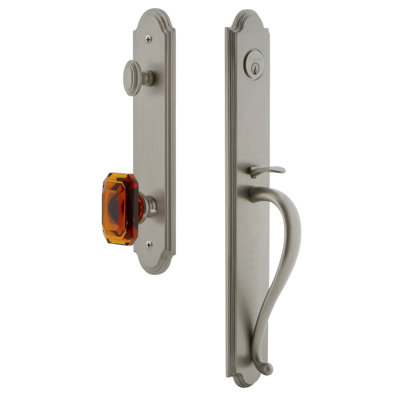 Arc One-Piece Complete Inactive Dummy Handleset with S Grip and Baguette Amber Knob