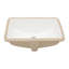 Lavabo de salle de bain rectangulaire encastré en céramique avec trop-plein - Absorption d'eau faible, pour usages multiples acides, différents