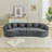Compression Cloud Sectionals Chenille 111.5 Inch Modern Home Sofa