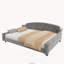 Lit de jour Queen moderne de luxe capitonné, gris-1546583119