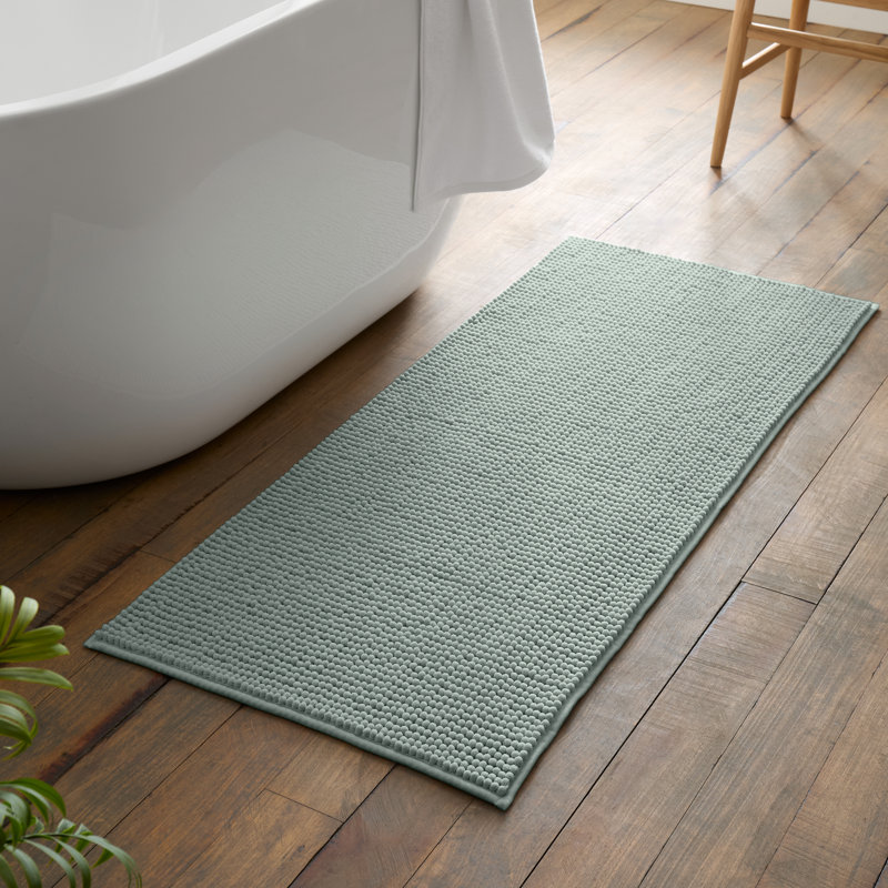Bobble Bath Runner, Sage Green
