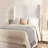 Harper Tall Headboard Upholstered Bed / 54" High Headboard / Elegant Simplicity / No Box Spring Needed / Easy Assembly / Textured Ivory Canvas-75899899