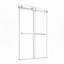 Porte de douche coulissante double en verre trempé nickel brossé de 109 à 122 cm avec pellicule nano anti-explosion