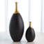 Dipped Golden Crackle/Black Slender Vase-101942817