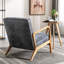 Chaise rembourrée en microfibre de style rétro-2038358725