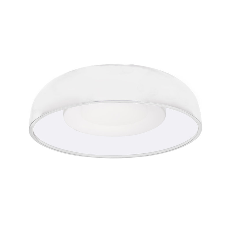 Beacon Bold White Glass LED Flush Mount Bowl 20"