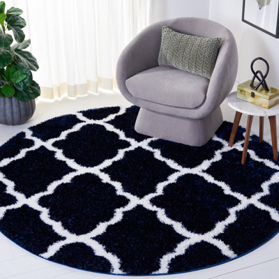 Tapis bleu / blanc Danesha