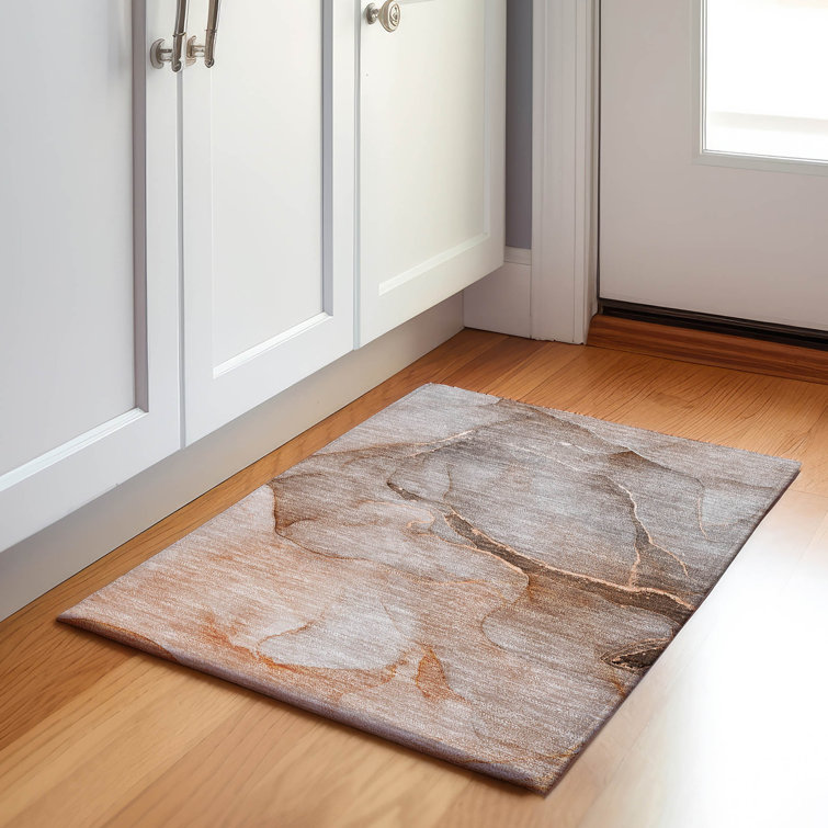 Premium Machine Washable Cerrito AMF508 Taupe 8' x 8' Round Rug