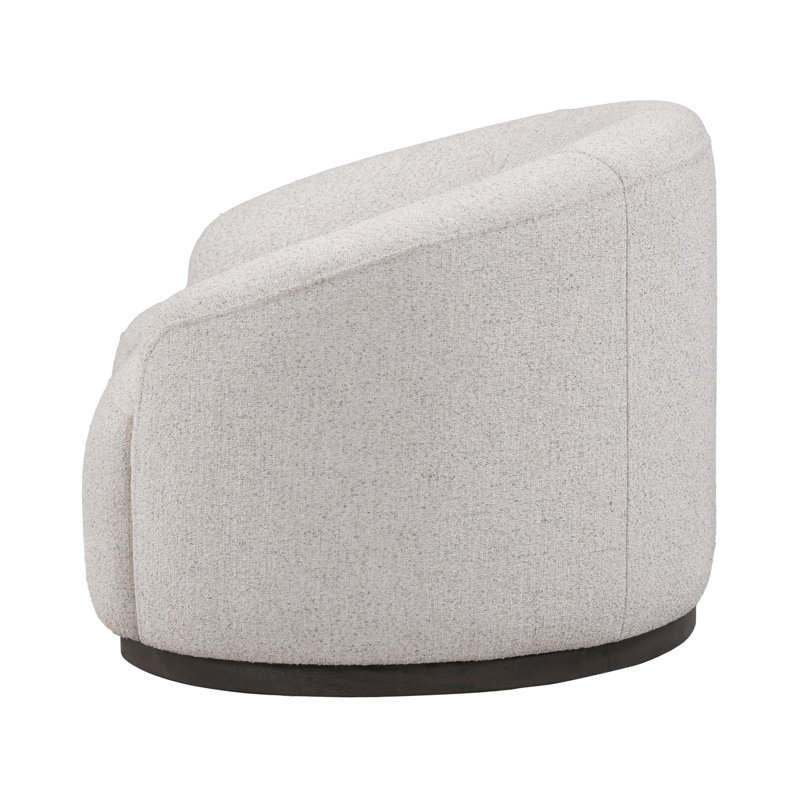 Fauteuil d'appoint pivotant Pickensville, Ivoire ivoire