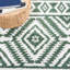 Tapis géométrique vert / ivoire Brander-794862887