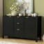 Console latérale, conception ondulée, 3 tablettes, 3 tiroirs pour étude - standard-129912142-129912138-129912143