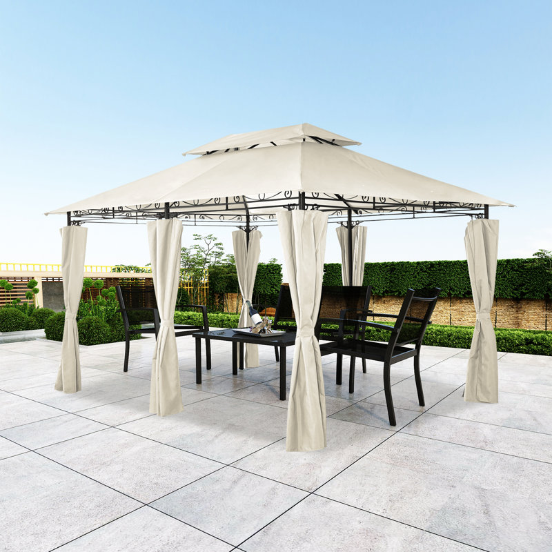 Arpi 4m x 3m Metal Patio Gazebo, Beige