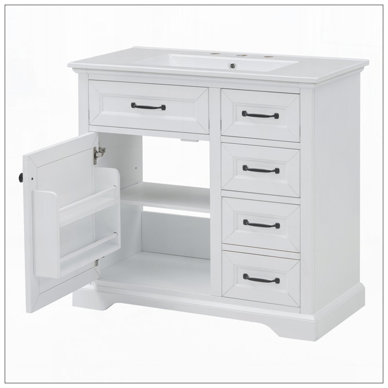 Meuble-lavabo 36 po avec lavabo, Blanc