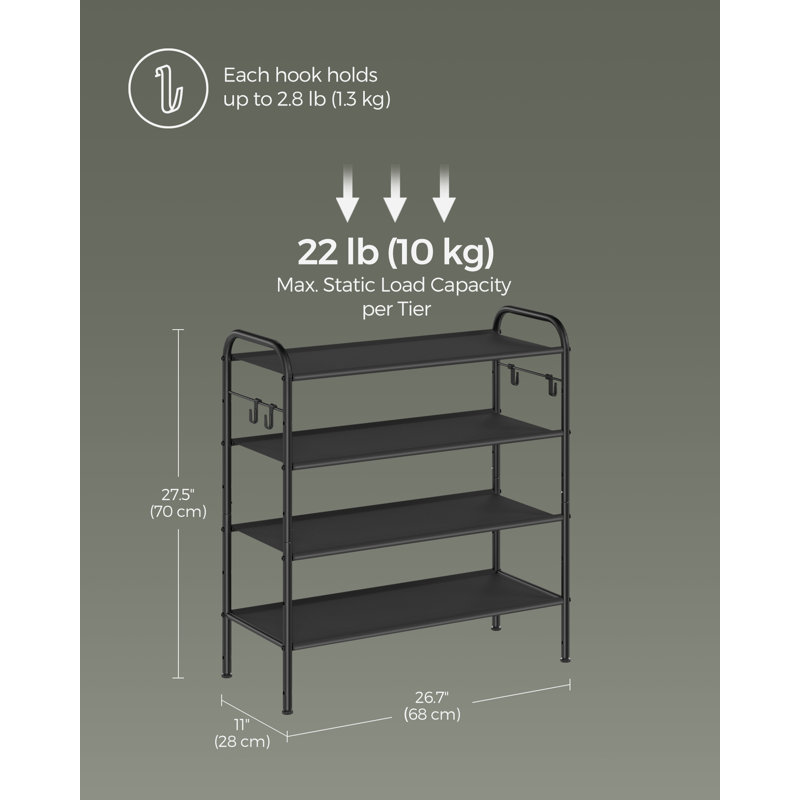 Sydell 10 Pair Shoe Rack