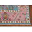 Tapis oriental bleu clair et rose Oushak 9 x 12