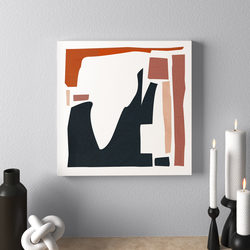Mid Century Shapes I by Melissa Wang - Print on Canvas, 20" H x 20" W