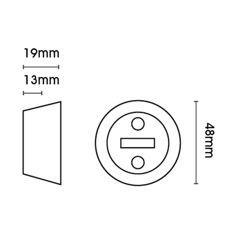Imelda 4.8cm Bracket, Black Nickel