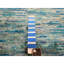 Tapis bleu uni en soie noué à la main 8 pi 7 po x 12 pi 2 po 388483D0499449A3A5DCDE54FDC30EEC