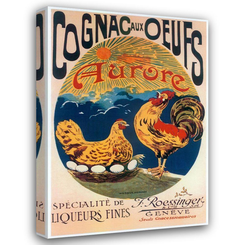 Art sur toile de la collection Red Barrel Studio® Vintage Apple Collection, titré: Cognac Oeufs, H 48 po x l 34 po