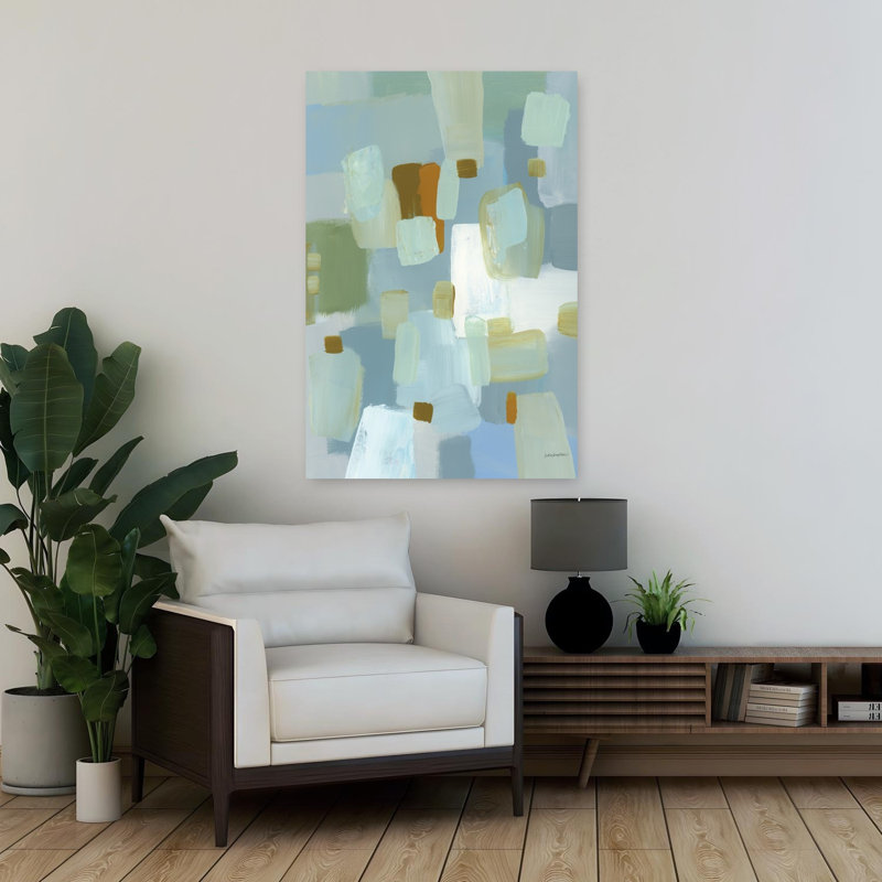 River Reflections, art contemporain abstrait, H 36 po x l 24 po
