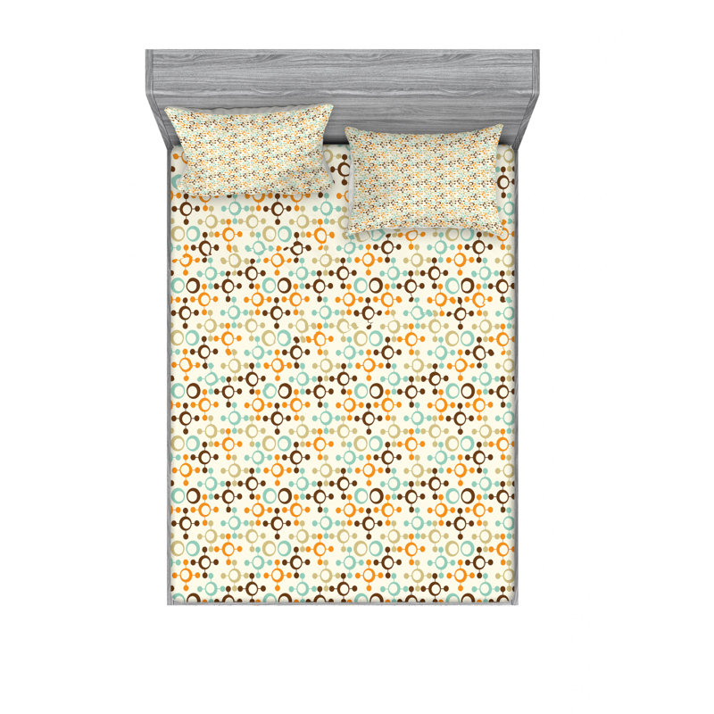 Ensemble de draps Funky Molecule Likes, Ensemble de draps pour lit double avec un drap-hou