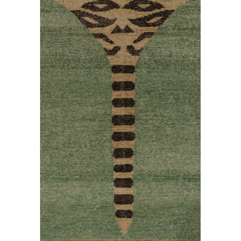 Distressed Homage Handmade Kilim Wool Animal Print Area Rug, Runner 3' x 8'