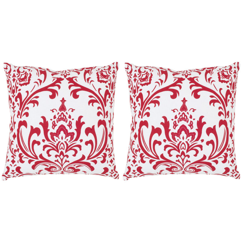 Belos Embroidered Cotton Reversible Throw Pillow, 22"