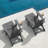 HDPE Foldable Adjustable Outdoor Adirondack Chair With Ottoman and Double Cup Holder-139131056