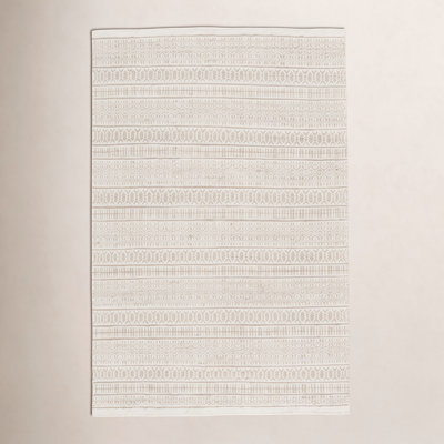 Harmond Ivory Hand-Woven Moroccan Jute Rug