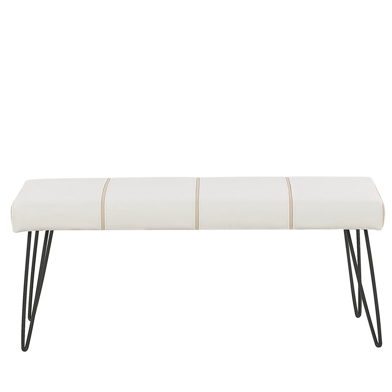 Margie Upholstered Bench, White
