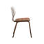 De 2 chaises d'appoint blanches Boucle - Repose-pieds en noyer