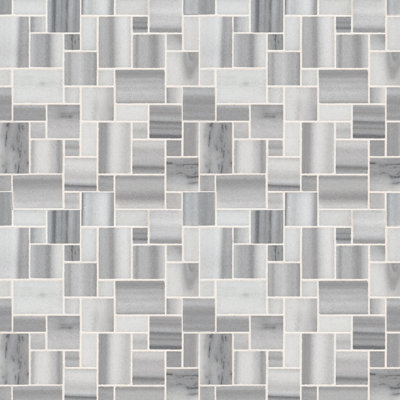 Marello x 12 in. x 12 in. Polished Marble Mosaic Floor and Wall Tile