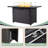Rectangular 44 Inch Propane Fire Pit Table with Tempered Glass Wind Guard Tabletop-1497066020