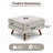 Havens 29.7''W Upholstered Mid-Century Modern Ottoman,Faux Leather Footrest With Soild Wood Legs, Coffee Table Stool For Living Room, Bedroom, Entryway-30302481