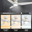 Ventilateur de plafond intelligent avec lumière Gaudenzia