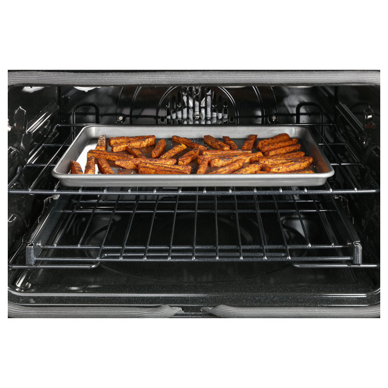 Café 30" 7 cu. ft. Smart Slide-in Dual Fuel Range with Griddle, Matte White