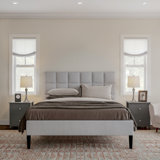 End Tables with Drawers - 2 Piece Sofa or Bedside Tables with Silver Knobs - Traditional Wooden Night Stand or Side Table Pair
