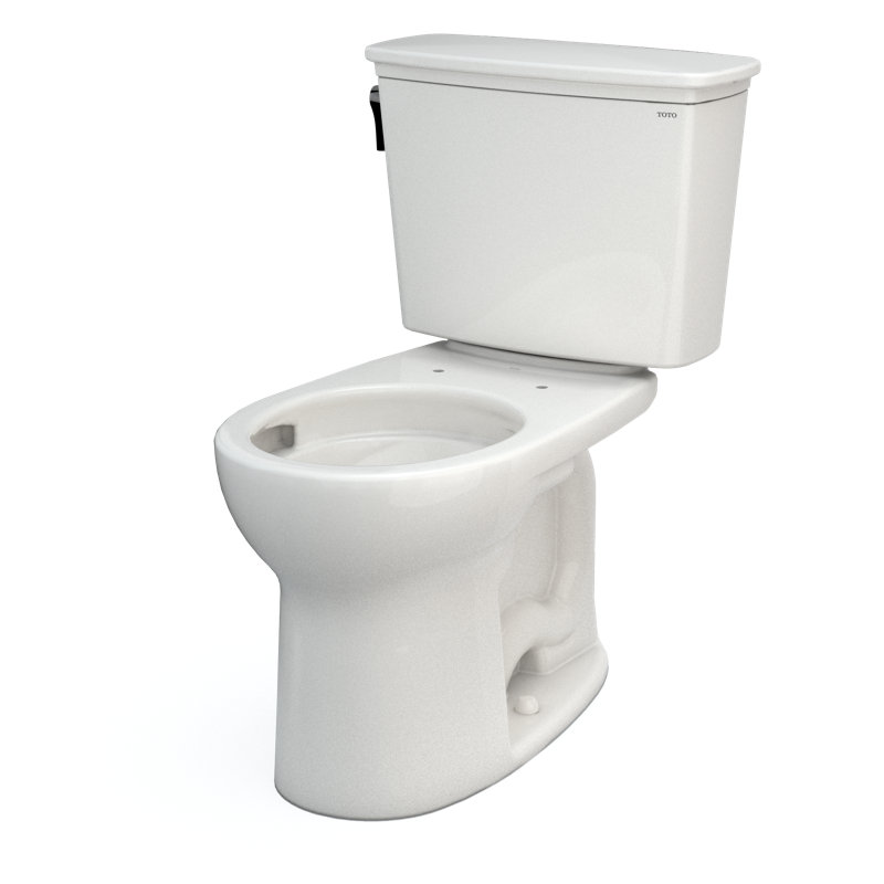 TOTO® Drake® Transitional Two-Piece Round 1.28 GPF Universal Height TORNADO FLUSH® Toilet with CEFIONTECT®, Colonial White
