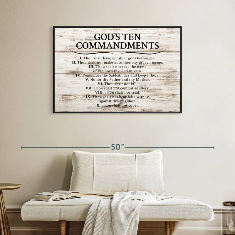 Adella God's Ten Commandments, 27" H x 40" W