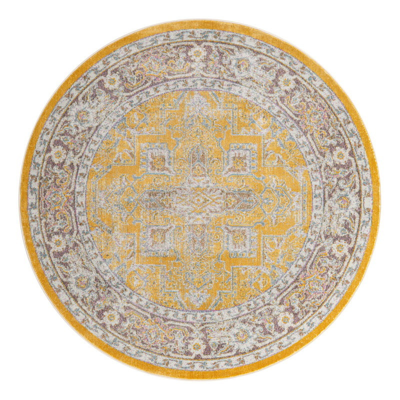 Folmar Oriental Indoor Rug, Round 5'5"
