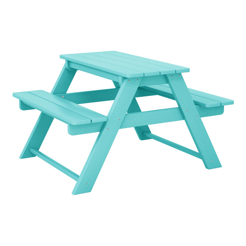 Table de pique-nique d'extérieur pour enfants, Sarcelle