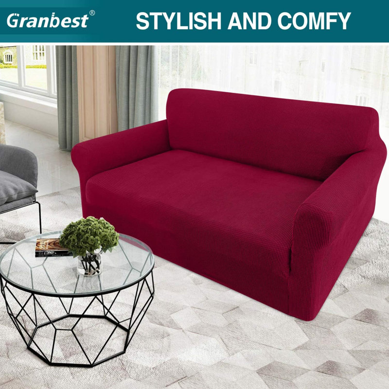 Outdoor Patio Sofa Cover, 107" H x 178" W x 104" D, Wine Red