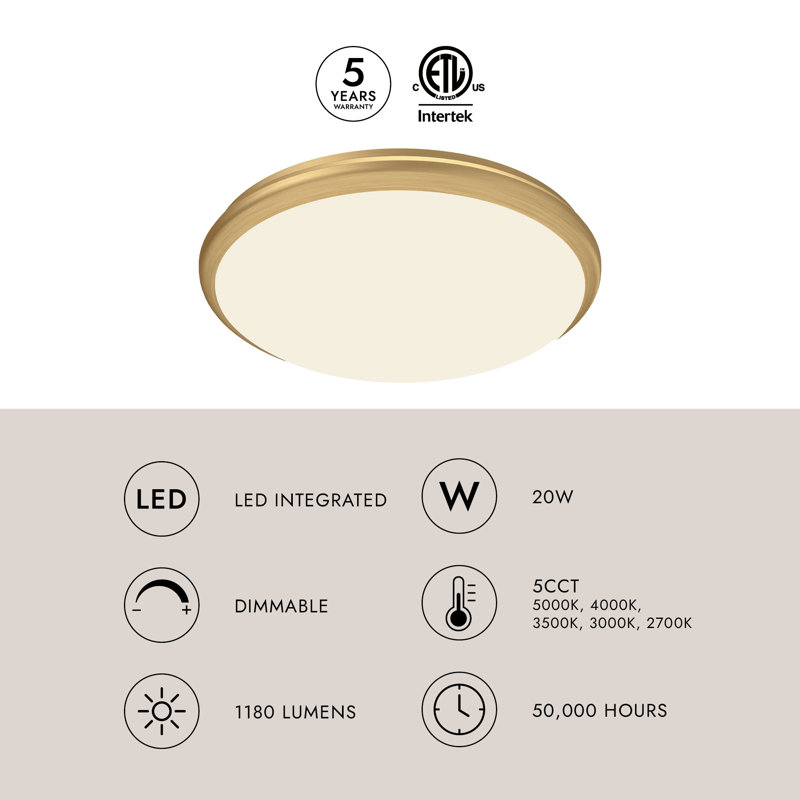 Malta 1 - Light LED Flush Mount, Chrome