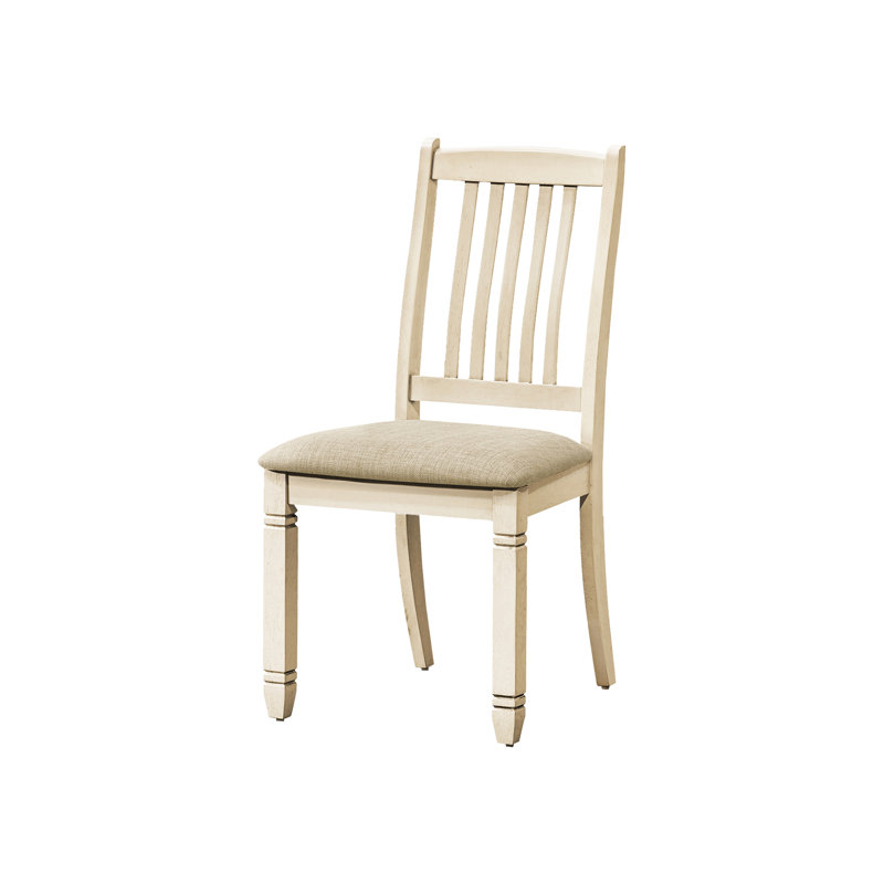2 chaises de salle à manger de 38 po de hauteur, revêtues de lin beige blanc antique, pour la salle à manger de cuisine, en bois massif, avec coussin de siège rembourré de mousse et 2 pièces, hauteur et apparence, structure en bois,