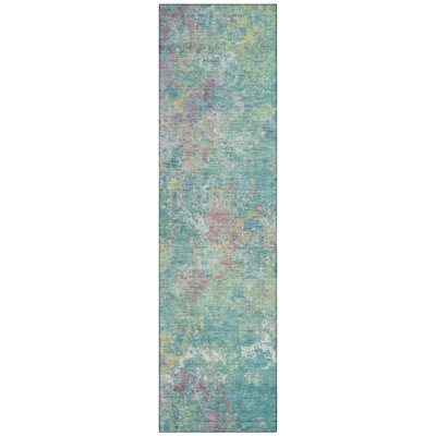 Machine Washable Indoor/Outdoor Brathwaite ACN2166 Abstract Rug