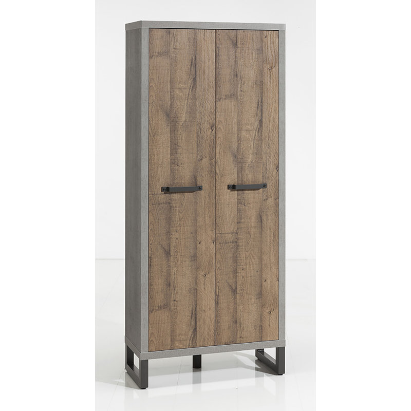 Clovill 2 Door Manufactured Wood Wardrobe