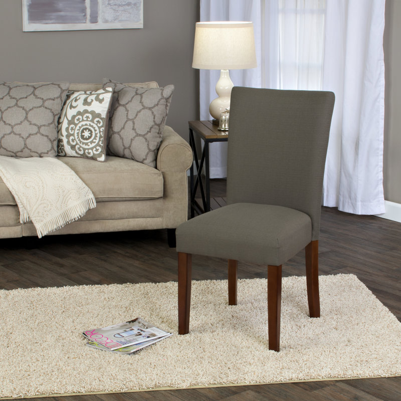 Carista Upholstered Parsons Dining Chair, Everly Truffle