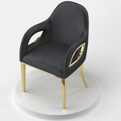 Onsim 18.6'' H Velvet Upholstered Armchair